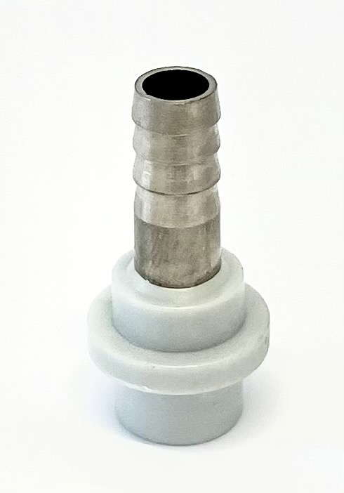 Bierschlauchtülle 7 mm gerade mit Bund und Ansatz, Edelstahl-P600VA-Bierverschraubung, Biertülle, Bieranschluss-getraenkezapfanlagen.net