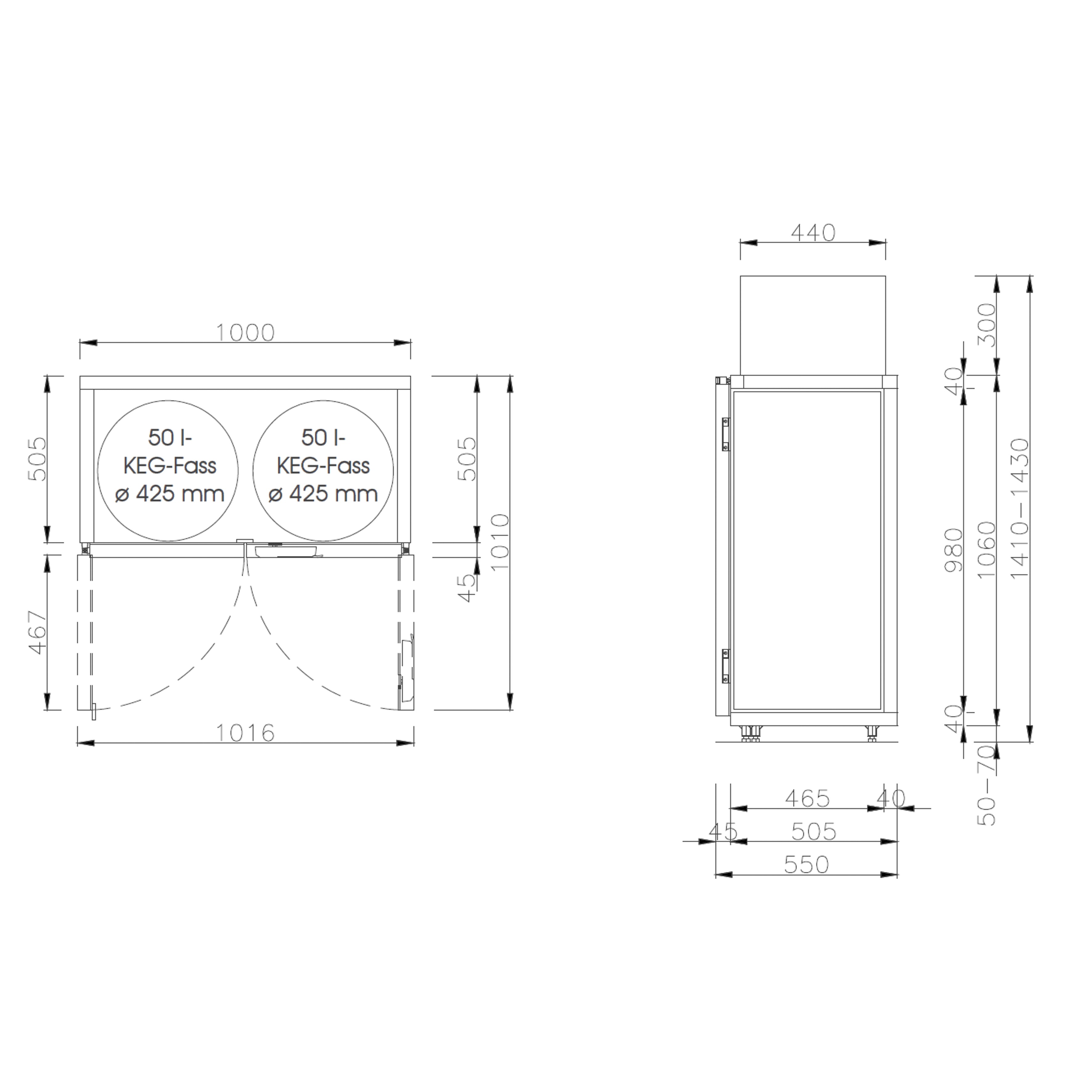 Fassvorkühler Fasskühler Fassbox für 2 KEG Fässer-FK2-VZheM-Fassvorkühler Fasskühler Fassbox für 2 KEG Fässer-Hefa