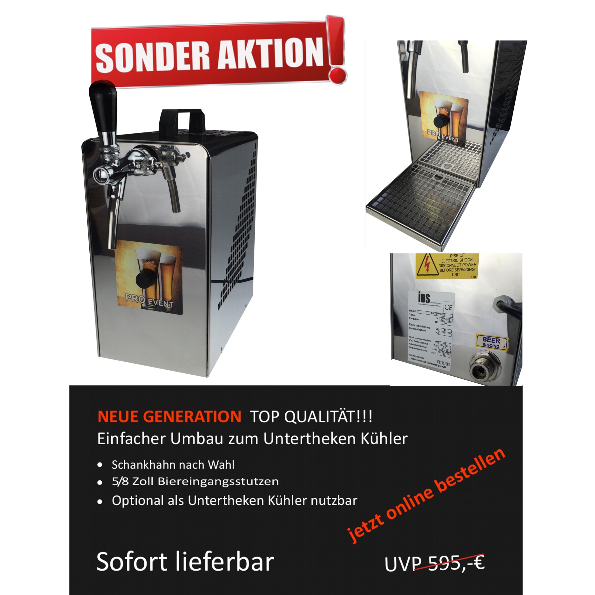 Bierkühler Zapfanlage „Bierkoffer” 1-leitig, 35 Liter/h-aaB1295-IBS GmbH Bierkühler Zapfanlage „Bierkoffer” 1-leitig, 35 Liter/h-aaB1295-Bierkühler, Zapfanlage, Bierkoffer, Durchlaufkühler Bier-IBS GmbH