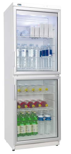 Réfrigérateur à porte vitrée - CD 350.2 - BLANC N avec froid ventilé